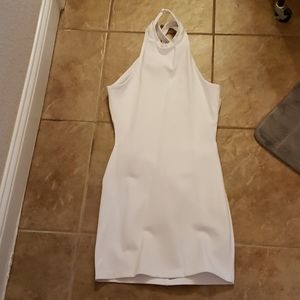 White halter dress